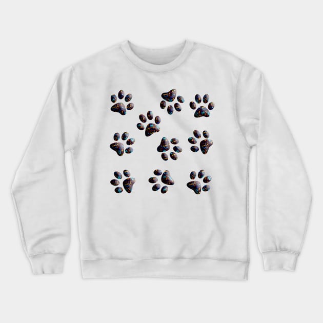 Cute Little Paws 3D - Pattern Design 2 Crewneck Sweatshirt by art-by-shadab